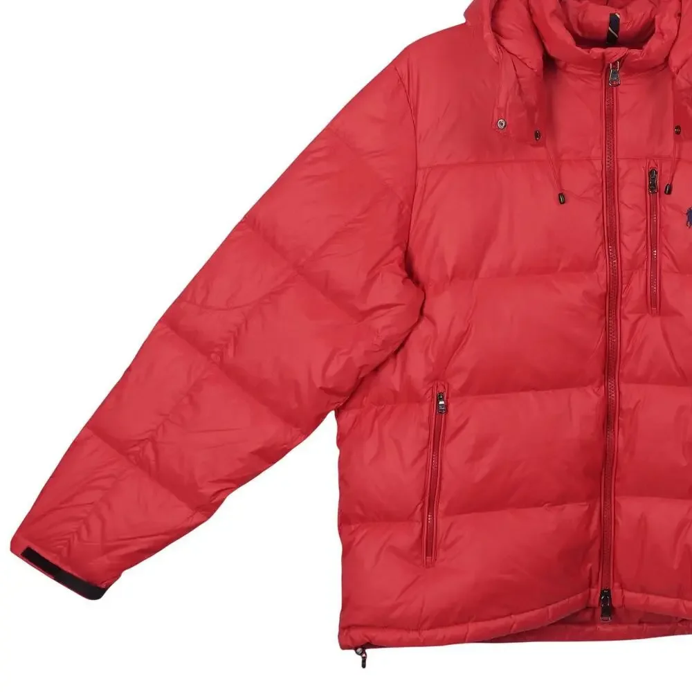 NWOT Polo Ralph Lauren El Cap Jacket 2XB Red Down Puffer Full Zip Hooded
